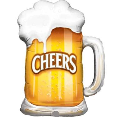 Imagem de Balão Metalizado Caneca de Chopp Cheers 53x73cm Boteco - Warna