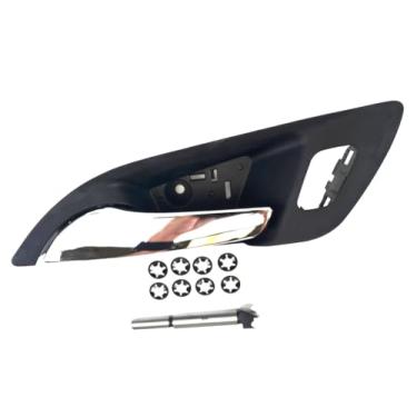 Imagem de PT Auto Warehouse GM-2216MA-FL - Maçaneta interna interna interna, caixa preta com alavanca de acabamento cromado - Frente esquerda (lado do motorista)