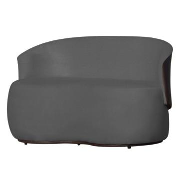 Imagem de Poltrona Namoradeira Sofá Orgânico 2 Lugares Beatriz Suede Composê Com Marrom