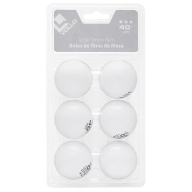 Imagem de Bola de Tênis de Mesa Vollo ABS Training 3 Estrelas com 06 Unidades Branca