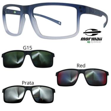 Imagem de Oculos Mormaii Swap 5 6127 DL6 Cinza Degrade Com 3 Clipons, G15, Prata