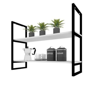 Imagem de Prateleira Suspensa Teto Cozinha partileira nicho industrial nichos pa