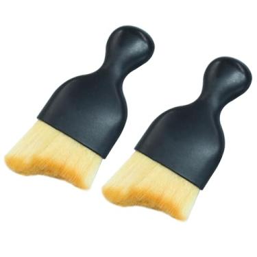 Imagem de Zorfeter Pacote com 2 escovas de detalhes para interior de carro, escova de limpeza de pó de detalhes automáticos, ferramenta de limpeza de cerdas macias para painel interior, exterior, claraboia