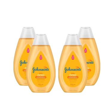 Imagem de Kit com 4 Shampoos Johnson's Baby Regular 200ml
