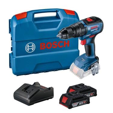 Imagem de Parafusadeira Furadeira De Impacto Brushless Bosch Gsb18v-50 Com 2 Baterias Com Carregador Com Maleta 