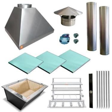 Imagem de Churrasqueira Gourmet Makeer 2 S Fundo 3 Vidros 2399 P