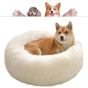 Imagem de CAMINHA DONUT NUVEM PET PELUCIA GG REDONDA CAMA PELUCIADA NINHO CASINHA CASA COLCHONETE Cachorros E Gatos NUVEM FUNDO ANTIDERRAPANTE IMPERMEAVEL QUALIDADE PREMIUM 70CM (CREME)