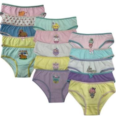 Imagem de Calcinha infantil algodão KIT 10 Un. 100% Algodão Qualidade - Folly, M