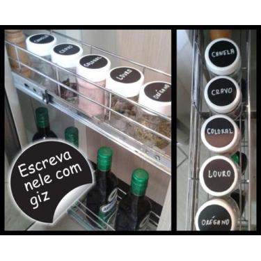 Imagem de Adesivos Lousa Etiquetas para Tempero - Inove Papéis de Parede