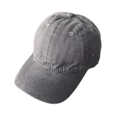 Imagem de Boné de Beisebol Unissex Vintage - Snapback de Algodão Lavado, 55-59cm