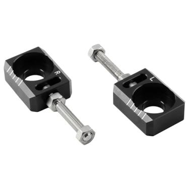 Imagem de PowerMotor Bloco de eixo de 13 mm de 0,5 polegadas, ajustador de tensor de corrente CNC para bicicleta suja elétrica Surron Light Bee S X Segway X160 X260 Ebike-Preto