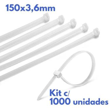 Imagem de Abraçadeira Em Nylon 3,6x150mm 1000un Branco - MOBLIK