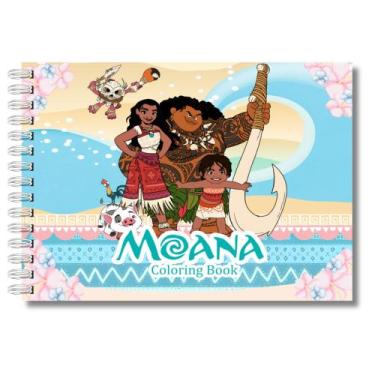 Imagem de Livro De Colorir Infantil Moana Desenhos Pintura Estilo Bobbie Goods D