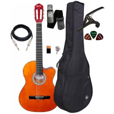 Imagem de Violão Giannini Start Nf-14 Ceq Natural Kit Capa Acessórios