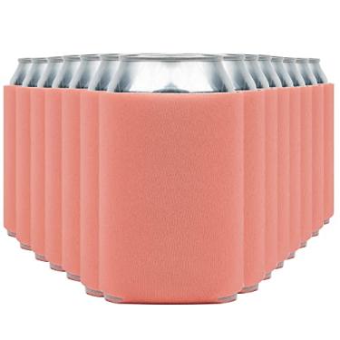 Imagem de CURRENT CO. Capas Térmicas Para Latas De Cerveja Em Branco (Pacote Com 110) Coolies Macios E Isolados - Koolies Htv Friendly A Granel Garrafas Blanks Projetos Vinil Lembrancinhas Casamento (Coral)