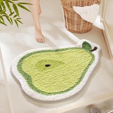 Imagem de Ankah Tapetes De Banho Frutas, Fofos Para Banheiro, Particularmente Absorventes, Muito Macios E Secagem Rápida, Que Cabem No Quarto Das Crianças Ou Em Outros Lugares, 20,86" X 28,35", Cor Pêra