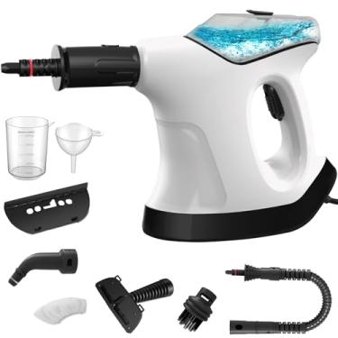 Imagem de CXYHMG Limpador A Vapor Portátil Para Casa, De Calor Imediato, Com Tanque Água Grande E 9 Acessórios Trava Segurança, Limpeza Sofá, Chão, Janela, Carro (Preto Fosco)