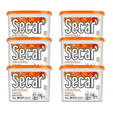 Imagem de 6 Evita Mofo Secar 180g Antimofo Closet Guarda Roupas Armários Gavetas