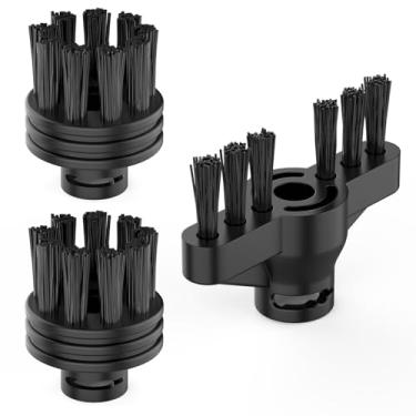 Imagem de CB-08C Pacote com 2 escovas de nylon de substituição e 1 pacote de escova de argamassa para limpeza a vapor, acessórios de limpeza a vapor de substituição para limpeza de várias superfícies, ideal