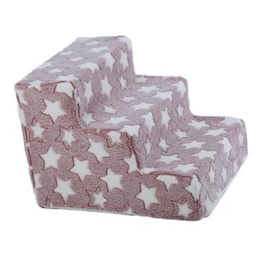 Imagem de Fenteer Escada de cachorro com capa lavável rampa de cães de escalada para pequenos animais de estimação cães mais velhos, Vermelho, S