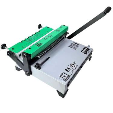 Imagem de Encadernadora Wire Color Verde Conjugada Passo 2x1 15 Fls Marpax