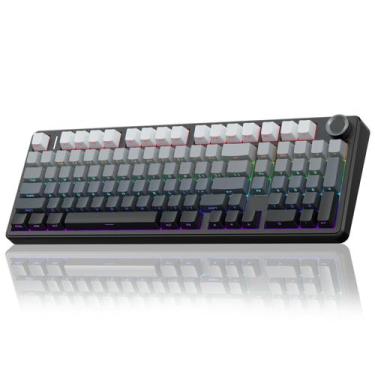 Imagem de Teclado mecânico sem fio AULA F99 Pro com botão BT5.0/USB-C