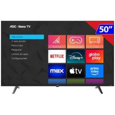 Imagem de Tv 50P Aoc Led Roku Smart 4K Wifi - 50U7045/78G - Aoc Linha Marrom