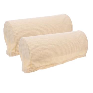 Imagem de SEWACC 2 peças capas de braço de sofá de poliéster antiderrapante capa de poltrona capa de apoio de braço para cadeiras capas de sofá elástico protetor de móveis capas de poltrona laváveis (bege)