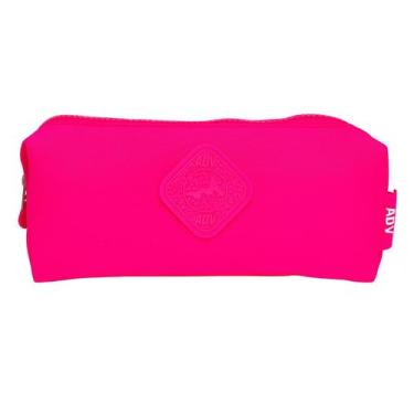 Imagem de Estojo Escolar Rosa Neon Adv Grande Resistente - Luxcel