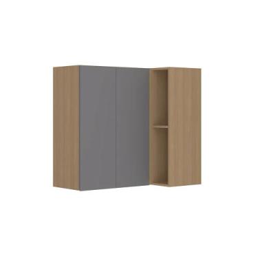 Imagem de Armário de Parede Modulado Canto Reto 95cm 2 Portas Slim Luciane, Frei