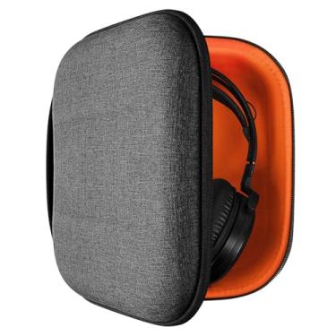 Imagem de GEEKRIA Capa Protetora Shield Para Fones De Ouvido, Compatível Com Akg K 240, 92, Q701, 712 Pro, 702 E 701, Rígida Substituição Transporte Armazenamento Cabos (Cinza Escuro)