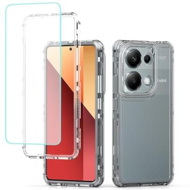 Imagem de Yodueiv Capa Para Redmi Note 13 Pro 4G, Poco M6 Com Protetor De Tela Vidro Temperado, Protetora Completa 3 Camadas Transparente E Resistente Celular Xiaomi