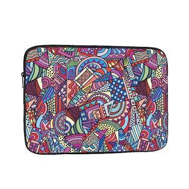 Imagem de Capa para laptop com estampa abstrata colorida, leve, à prova de choque, capa protetora para notebook de 13 polegadas