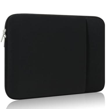 Imagem de Capa para laptop de 13,5 polegadas Microsoft Surface 6 5 4 3 2 1 (2024-2017) bolsa protetora de viagem bolsa de transporte com acessórios de zíper de aço inoxidável (preto)