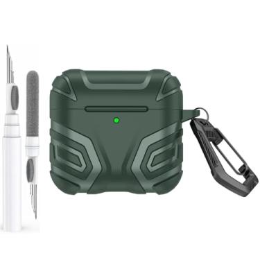 Imagem de Mizi [Patente de design] Capa robusta para AirPods 4ª geração/AirPods 4 com cancelamento ativo de ruído (ANC) (2024) com kit de limpeza, design de proteção rígida à prova de choque de corpo inteiro