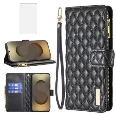 Imagem de Asuwish Capa de telefone para Samsung Galaxy S25 Ultra 5G Capa carteira com protetor de tela e suporte de cartão de crédito flip de couro acessórios para celular S25Ultra 25S S 25 25Ultra 6.9 2025