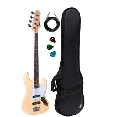 Imagem de Baixo Winner 4 Cordas Jazz Bass Wjb + Capa E Cabo (CREME)