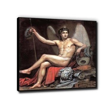 Imagem de Karl Bryullov Pintura Gênio da Arte Famosa Impressão de Parede em Tela Pronto para Pendurar Pôster de Arte Moderna para Imagem Decorativa de Casa 70 x 70 cm Moldura Preta