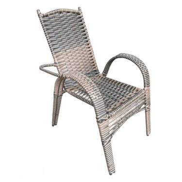 Imagem de Cadeira de Fibra Sintetica para Escritório Luxo para area externa sítio piscina sauna lazer praia(Marrom Escuro)