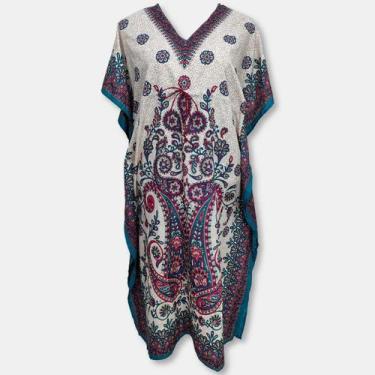 Imagem de Vestido Indiano Kaftan Longo Plus Size Estampado MC4103 - Sarat Moda I