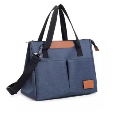 Imagem de Bolsa Térmica Lancheira Marmita com Alça de Ombro – Ideal para Trabalho, Academia, Escola e Passeios (Azul)