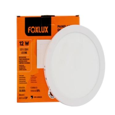 Imagem de Plafon Painel Foxlux LED 17cm Redondo Embutir 12w 6,5k