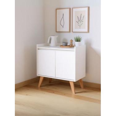 Imagem de Aparador Buffet 60cm Retro Mdf Branco Madri - On Móveis