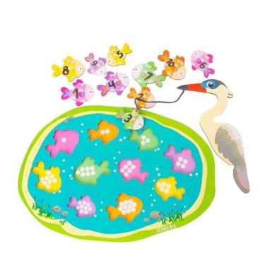 Imagem de Jogo Pescaria Magnética Com 10 Peixinhos 1 a 10 Numeros