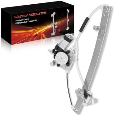 Imagem de AOTPAT Regulador de vidro elétrico dianteiro direito com motor para: -Nissan Versa 2007 2008 2009 2010 2011 2012, Versa 07 08 09 10 11 12, 2 pinos de substituição do conector # 80720EE00B 751-210