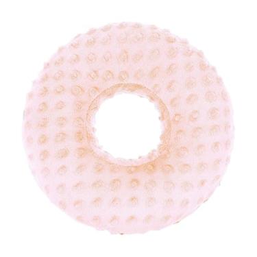 Imagem de YWJLQH Travesseiro para piercing de orelha para quem dorme de lado, fácil de limpar, versátil, macio, redondo, confortável, protetor auricular de esponja PP, Rosa