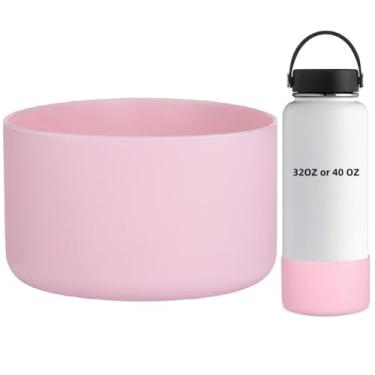 Imagem de DBIW Botas protetoras de silicone para Hydro Flask 32 garrafa de água de 1,134 g, protetor inferior para Owala Freesip Flip garrafa hidroflask de 1,134 g, acessórios de garrafa de capa de manga macia