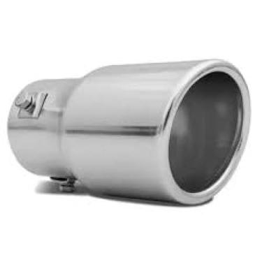 Imagem de Ponteira Escapamento Aço Inox Saída 3 Polegadas Universal Prata Tuning Esportivo Carro Universal Parafuso Alumínio Veicular Automotivo