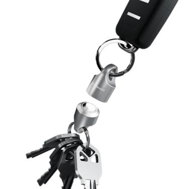 Imagem de KeySmart Magcoonect MagConnect unissex – Conector de chave rápido e seguro para malas, bolsas e cintos – Chaves sempre à mão (1 pacote, titânio) (pacote com 1), titânio, 1 Pacco, clássico, Titânio
