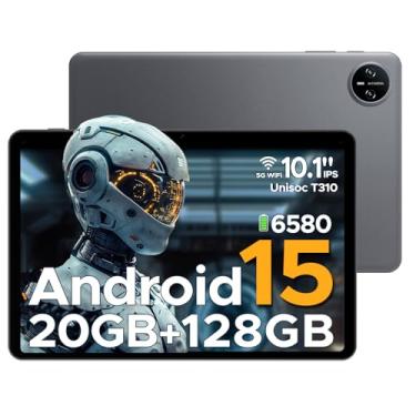 Imagem de DOOGEE Tablet Tab A9 Pro de 10 polegadas, tablet Android 15 20 GB + expansão de 128 GB/2 TB, tablets para jogos Quad Core, bateria de 6580 mAh, tela sensível ao toque 1280 x 800 IPS HD, WiFi 5G, BT5.0